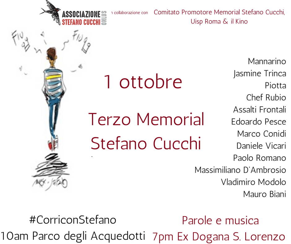 Terzo Memorial Stefano Cucchi: il programma della giornata